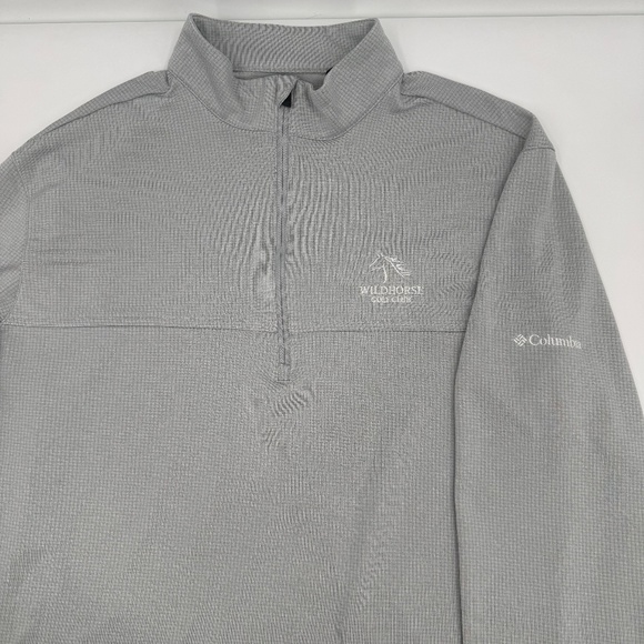 Columbia Golf 1/4 Quarter Zip Pullover Mens Large Gray Long Sleeve Performance - Picture 1 of 8